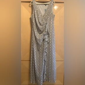 LAUREN RALPH LAUREN Womens Georgette Snake Print Evening Dress